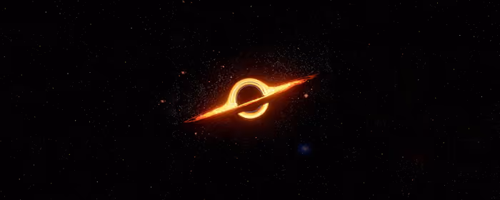 Обои космос: черная дыра, аккреционный диск, звёзды, галактика