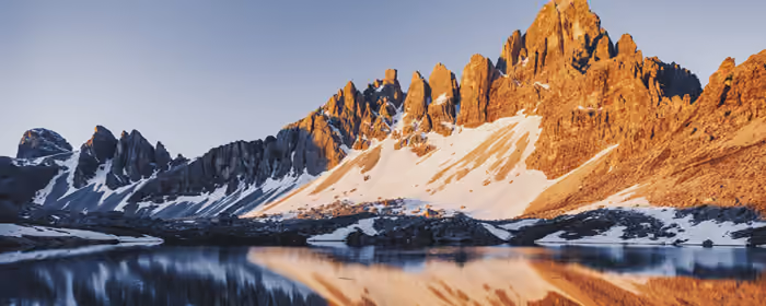 Nature wallpapers: lake, mountains, rock, snow