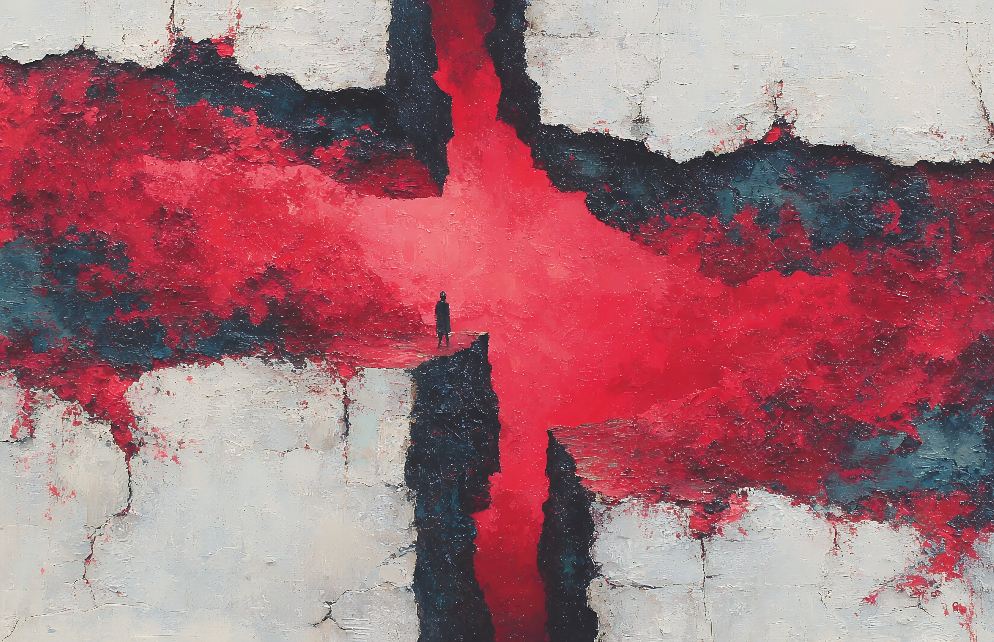 Blood-red rift - Wallpapers for Apple MacBook 16.2″ in 3456x2234 resolution