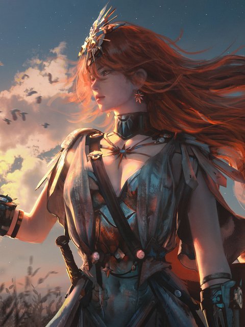 Augusta from Wuthering Waves - Wallpapers for HTC/BlackBerry in 480x640 resolution