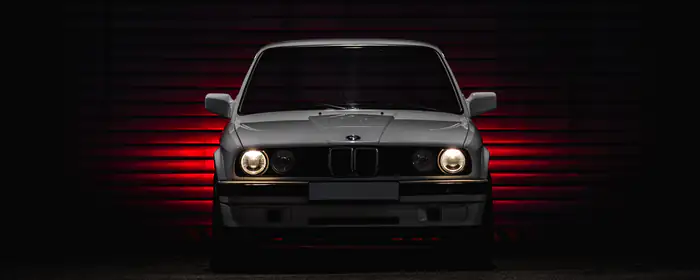 Обои машины: BMW 3, винтаж, седан, ночь