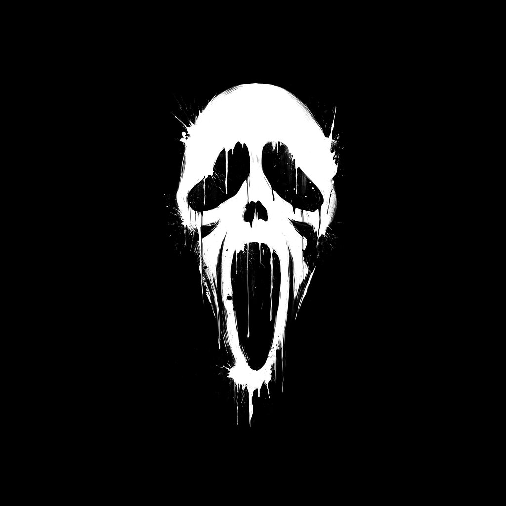 Ghost Face minimalism - Wallpapers for Apple iPad 1 in 1024x1024 resolution