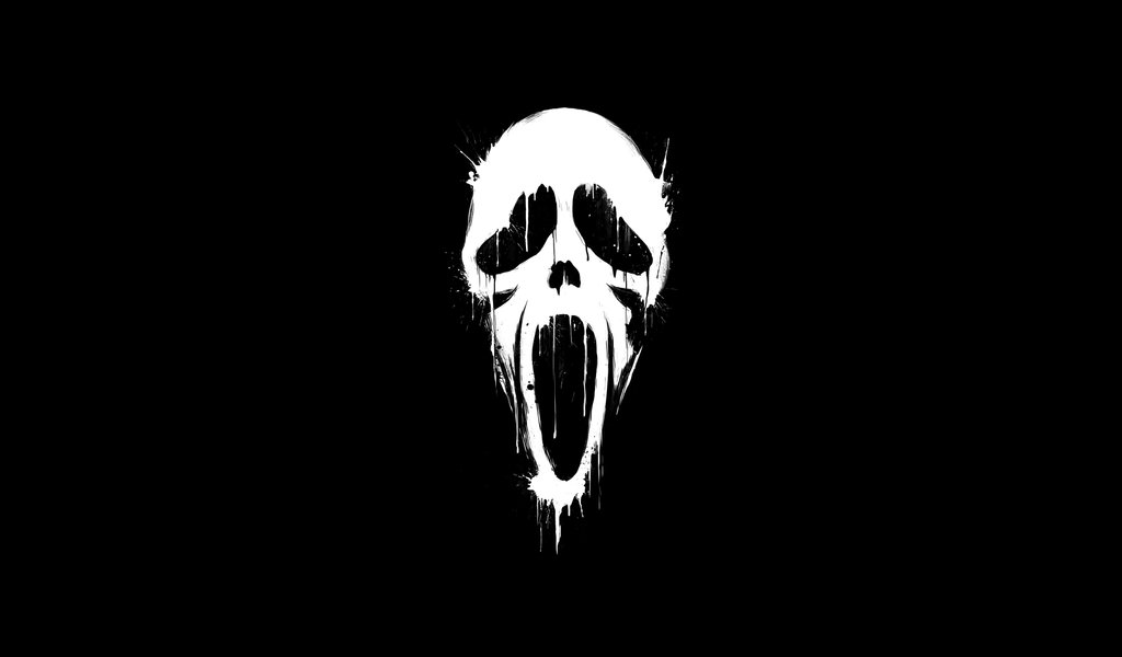Ghost Face minimalism - WSVGA wallpapers in 1024x600 resolution
