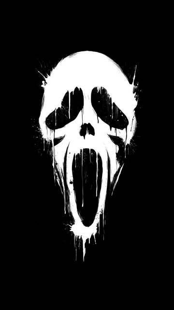 Ghost Face minimalism - Wallpapers for Nokia, Samsung in 360x640 resolution