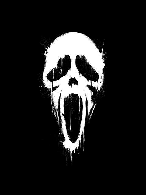Ghost Face minimalism - Wallpapers for HTC/BlackBerry in 480x640 resolution