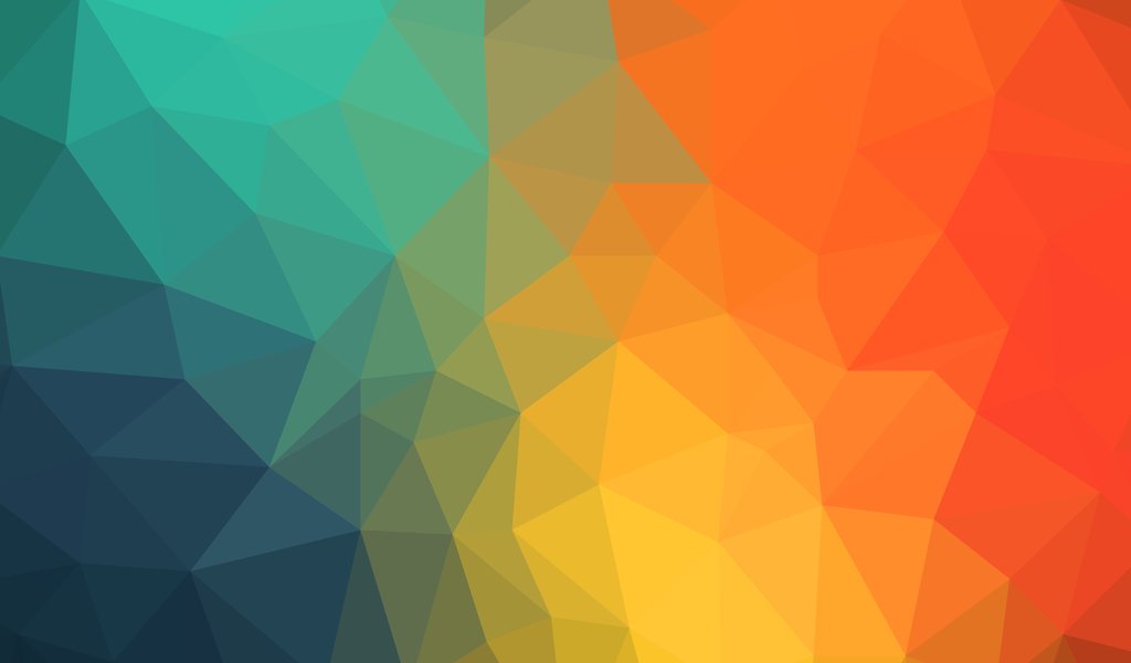 Low poly градиент зеленый красный - WSVGA обои в разрешении 1024x600