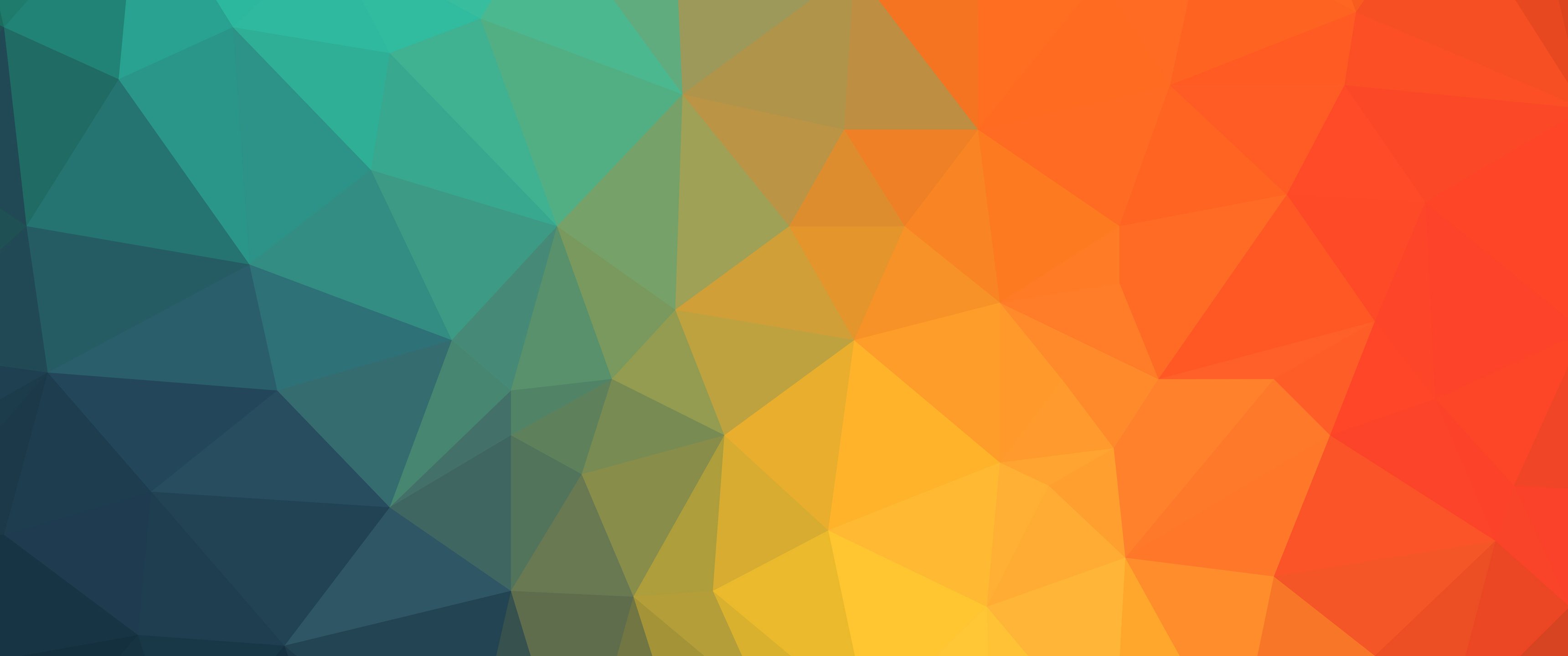 Low poly gradient green red - UltraWide 21:9 wallpapers in 3440x1440 resolution