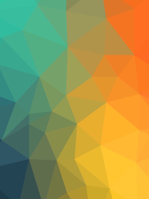 Low poly gradient green red - Wallpapers for HTC/BlackBerry in 480x640 resolution