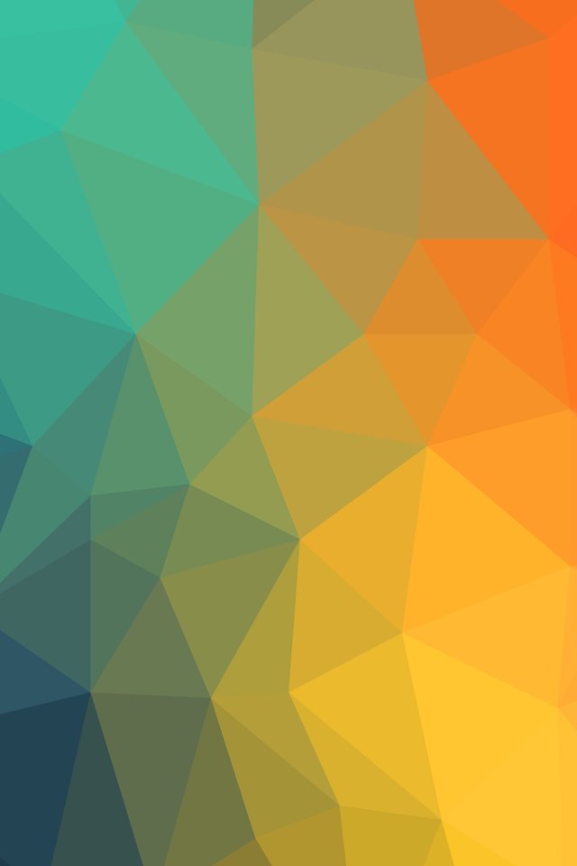 Low poly градиент зеленый красный - Обои для iPhone 4/4S в разрешении 640x960