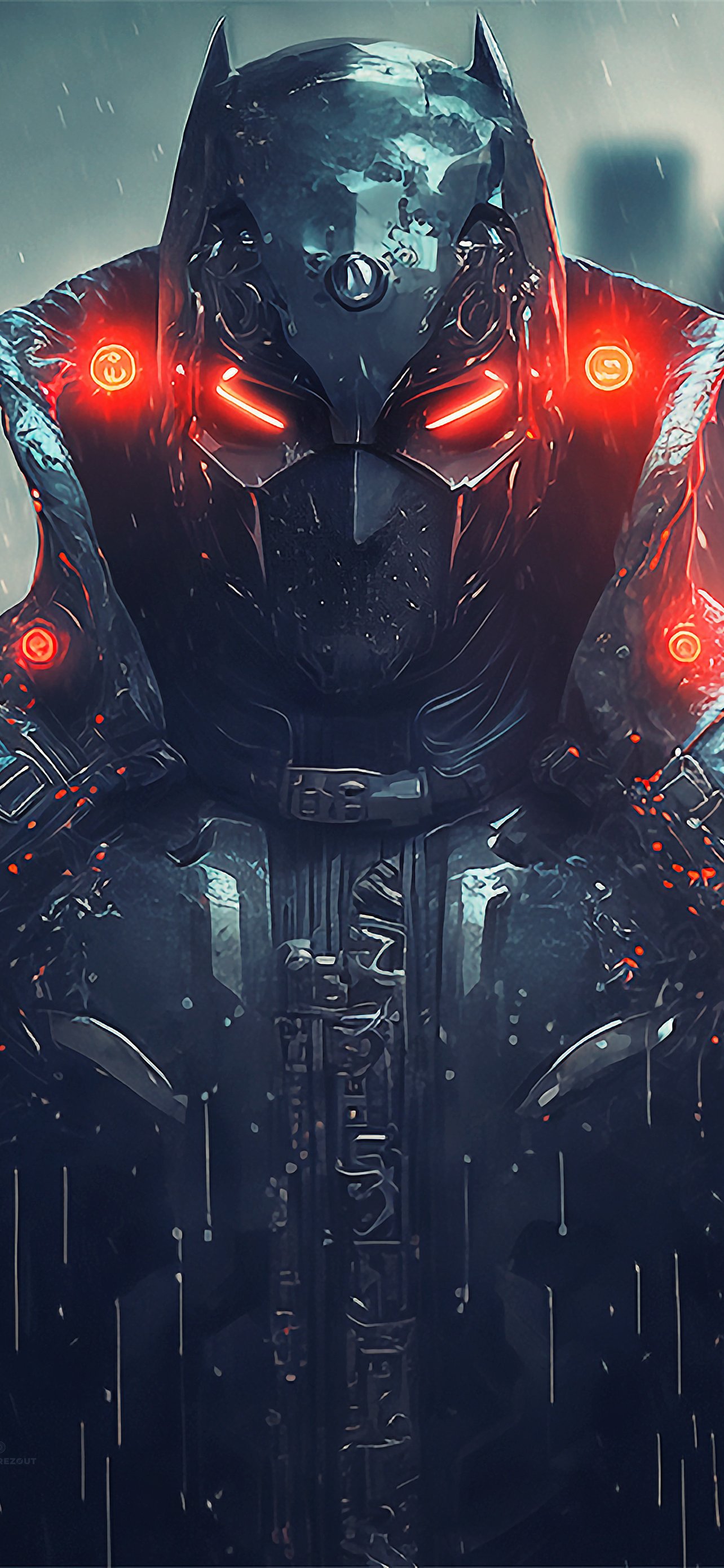Futuristic Batman Robot - Wallpapers for iPhone 13 Pro Max/12 Pro Max/14 Plus in 1284x2778 resolution