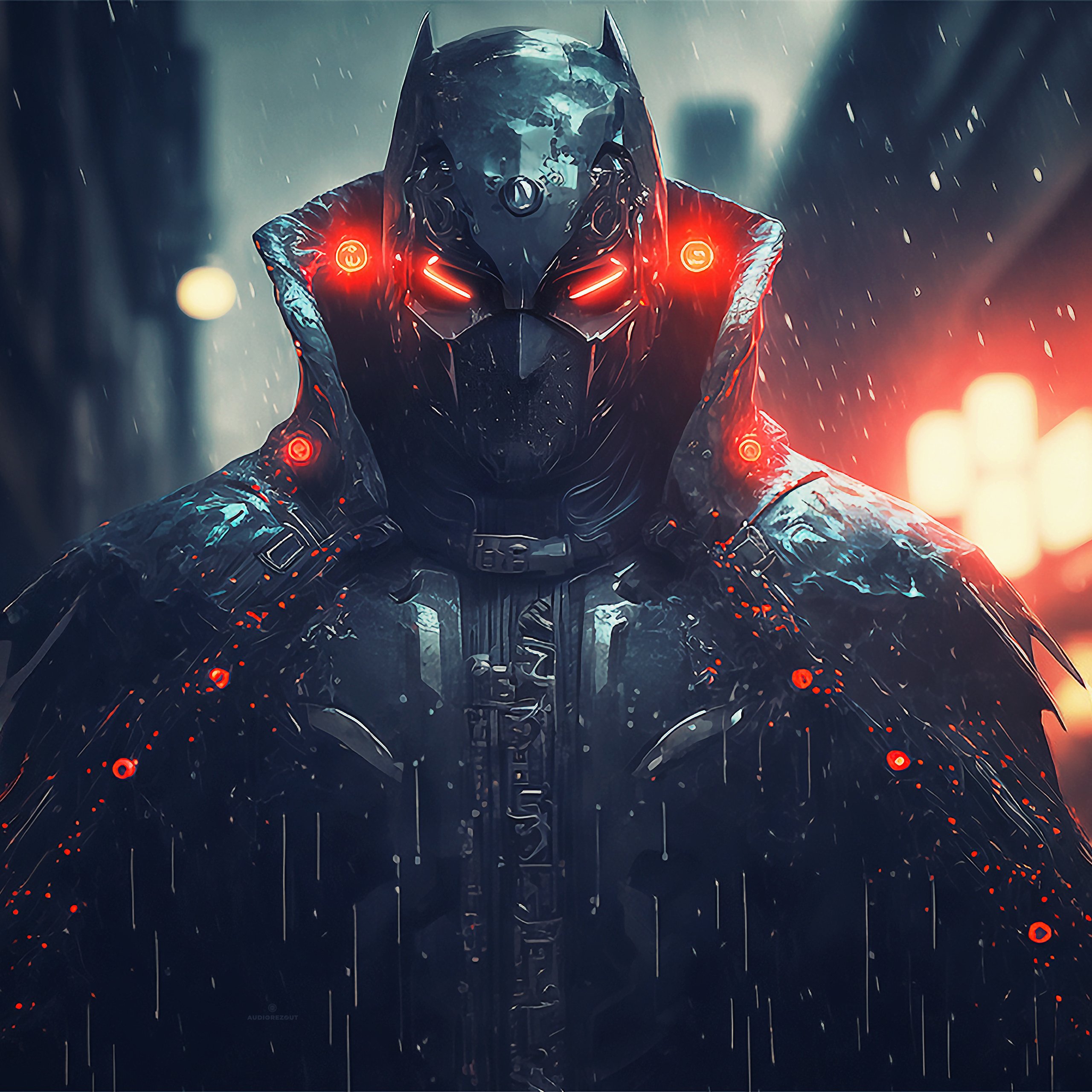 Futuristic Batman Robot - Wallpapers for Samsung Galaxy Tab S9 FE+/Tab S11, Xiaomi Pad 5, Redmi Pad 2 Pro, POCO Pad in 2560x2560 resolution