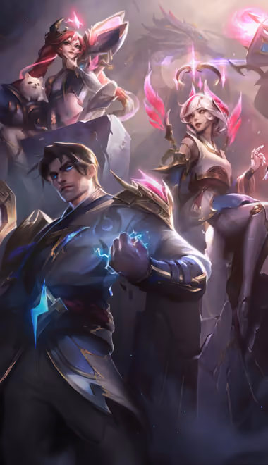 Обои игры: League Of Legends, Джейc, Орианна, Ли Син