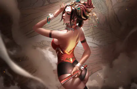 Games wallpapers: Mercy, Overwatch, costume, ornament