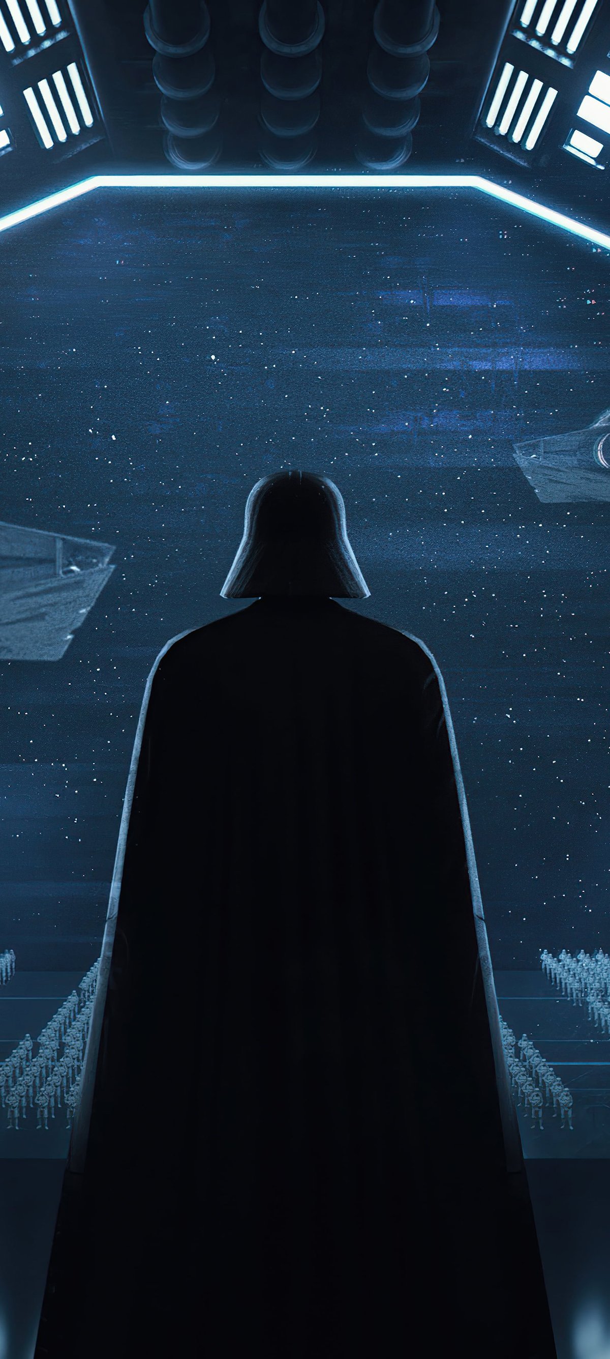 Darth Vader watches the fleet - Wallpapers for Xiaomi 15 in 1200x2670 resolution