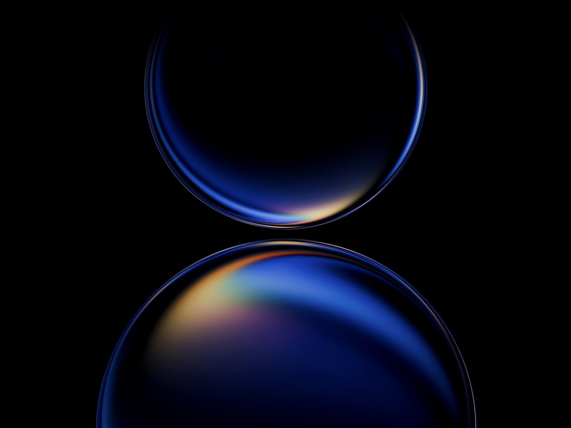 Two luminous transparent balls - XGA+ wallpapers in 1152x864 resolution