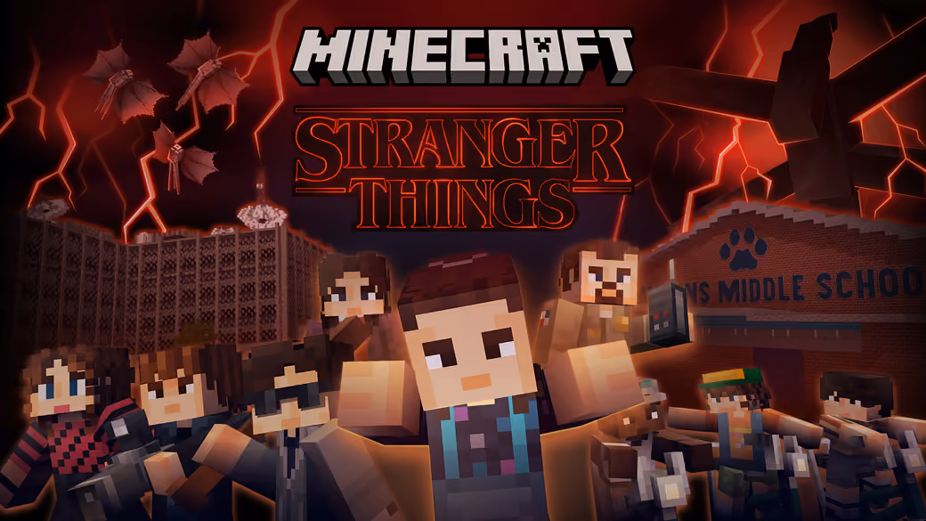 Characters from Minecraft Stranger Things DLC - Wallpapers for iPad Pro 10.5″ in 2224x2224 resolution
