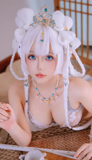 People wallpapers: cosplay, Rinaijiao, blonde, blue eyes