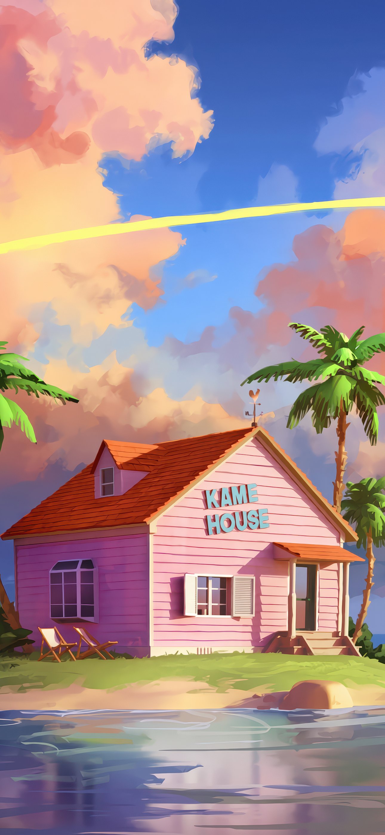 Kame House on Island from Dragon Ball - Wallpapers for iPhone 15 Pro Max/14 Pro Max in 1290x2796 resolution