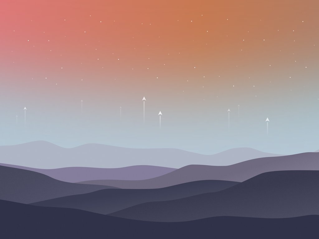 Abstract hills at sunset - XVGA wallpapers in 1024x768 resolution