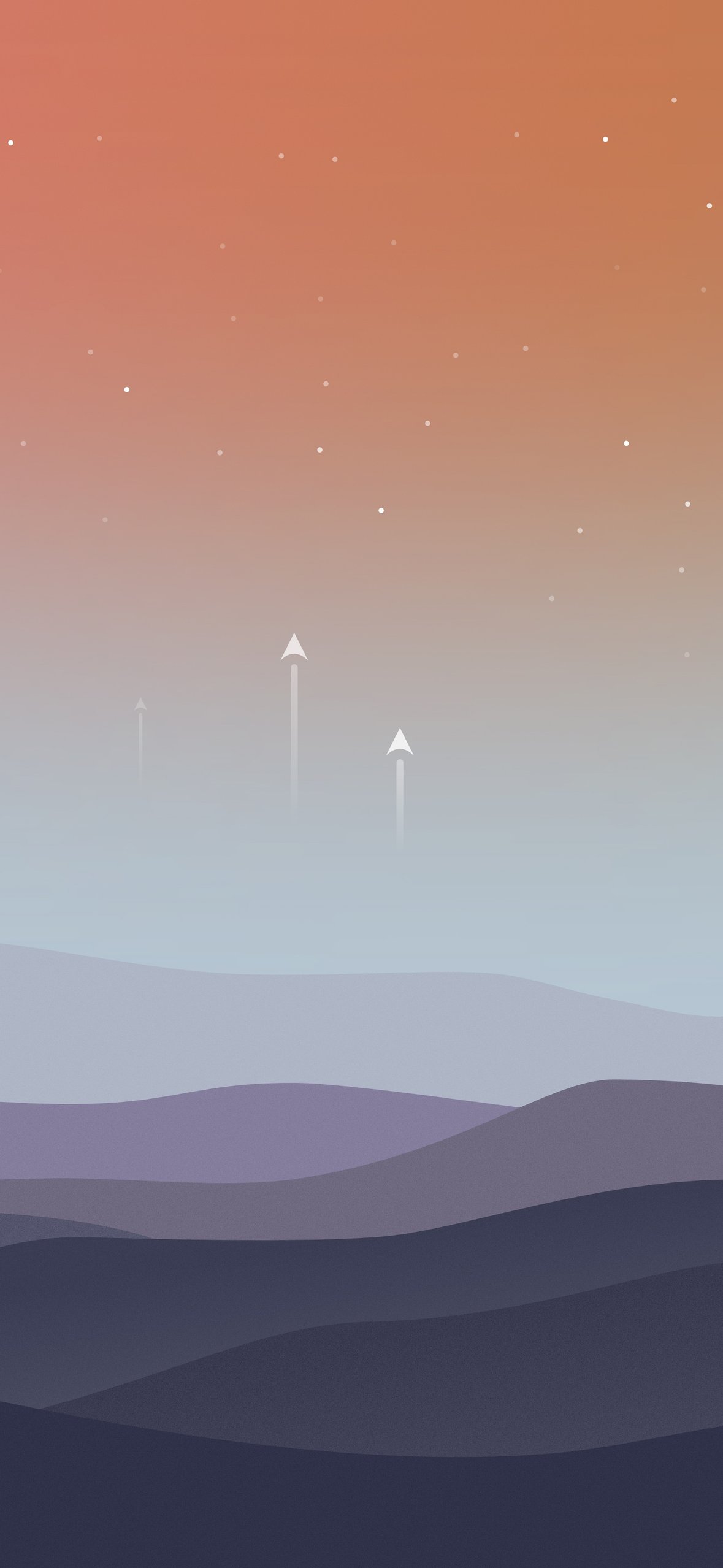 Abstract hills at sunset - Wallpapers for iPhone 14 Pro/15 Pro in 1179x2556 resolution