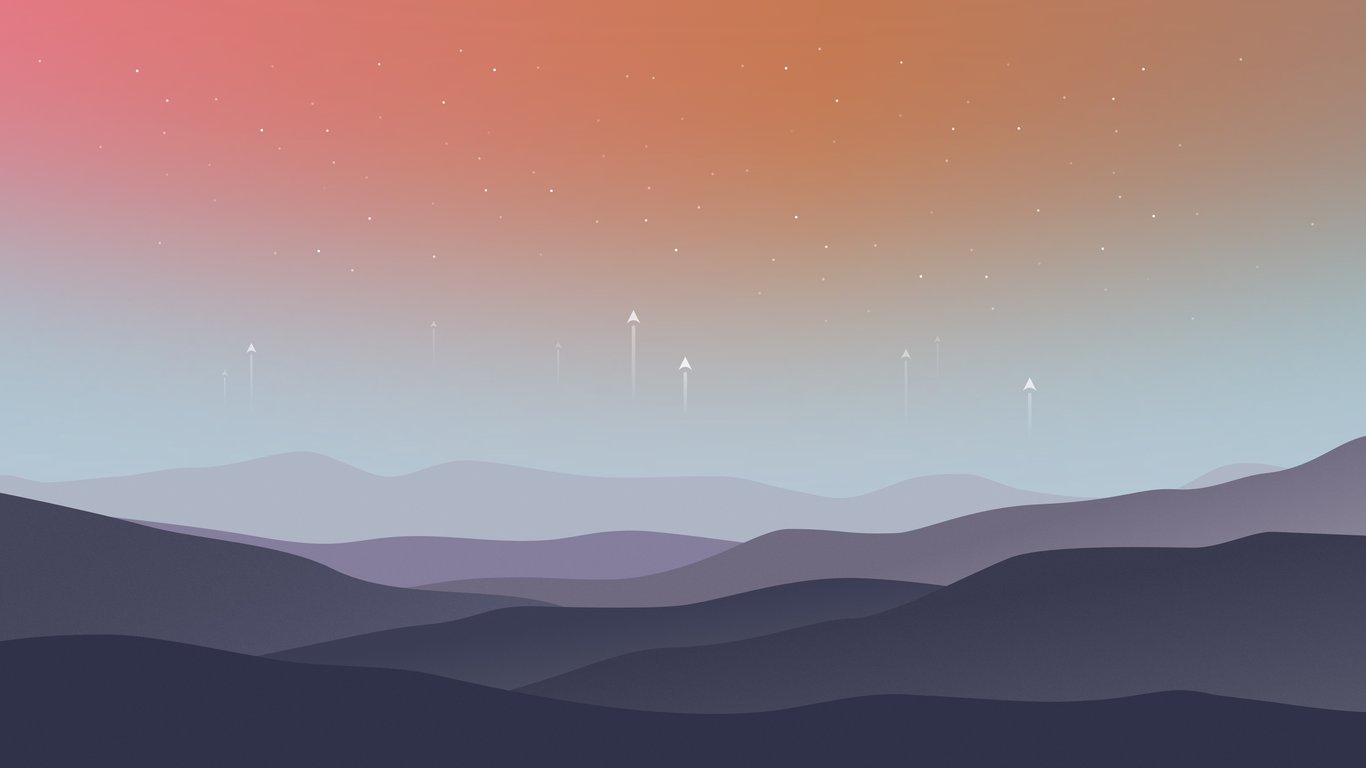 Abstract hills at sunset - Laptop Wallpapers in 1366x768 resolution