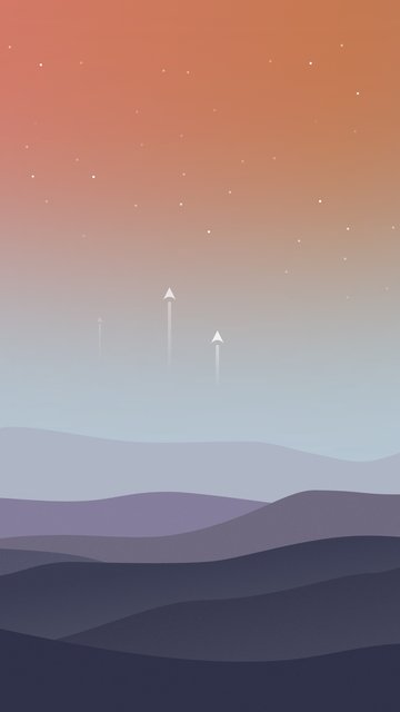 Abstract hills at sunset - Wallpapers for Nokia, Samsung in 360x640 resolution