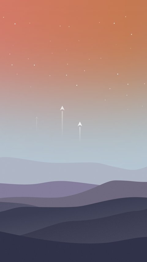 Abstract hills at sunset - Wallpapers for LG/ASUS in 480x854 resolution