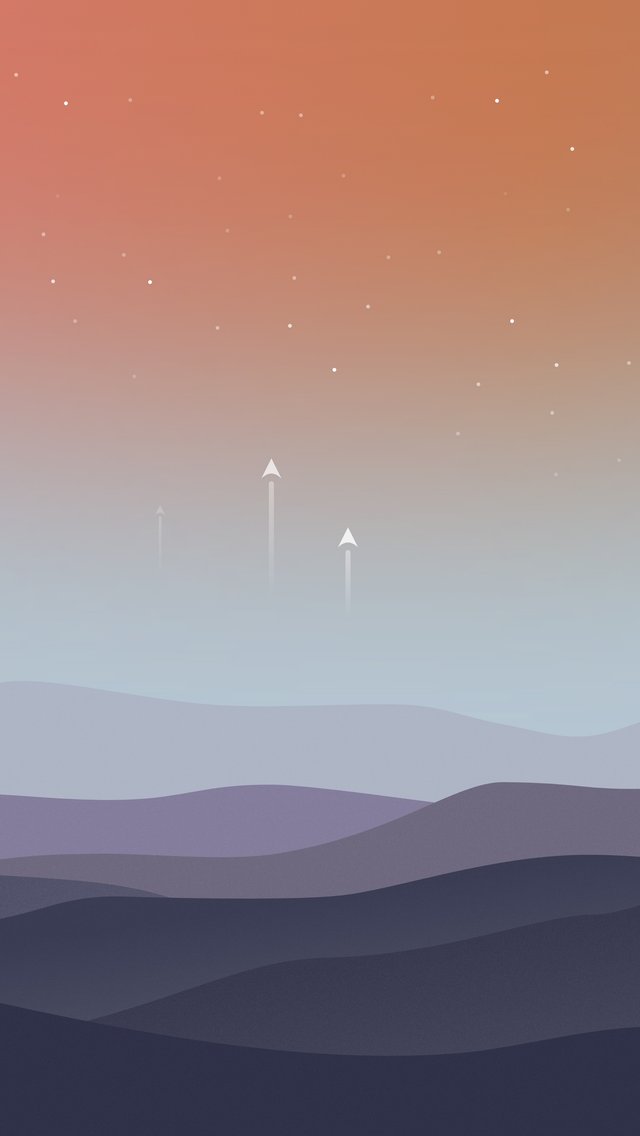 Abstract hills at sunset - Wallpapers for iPhone 5/5S/5C/SE in 640x1136 resolution