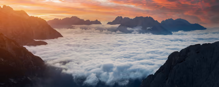 5K2K UltraWide 21:9 Serenity wallpapers (5120x2160): mountains, valley, clouds, sunset