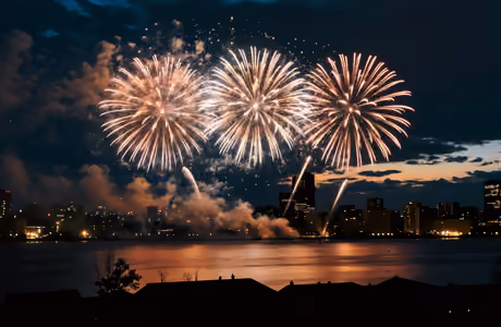 Celebrations wallpapers: firework, night, skyline, cityscape