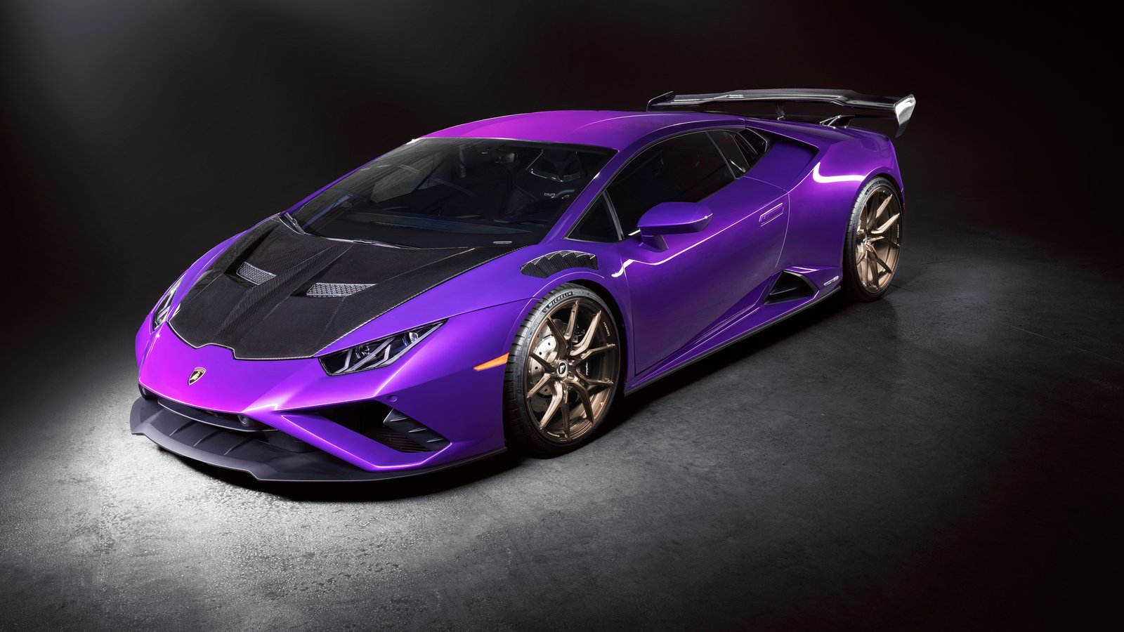 Purple Lamborghini Huracán EVO - wXGA++ wallpapers in 1600x900 resolution
