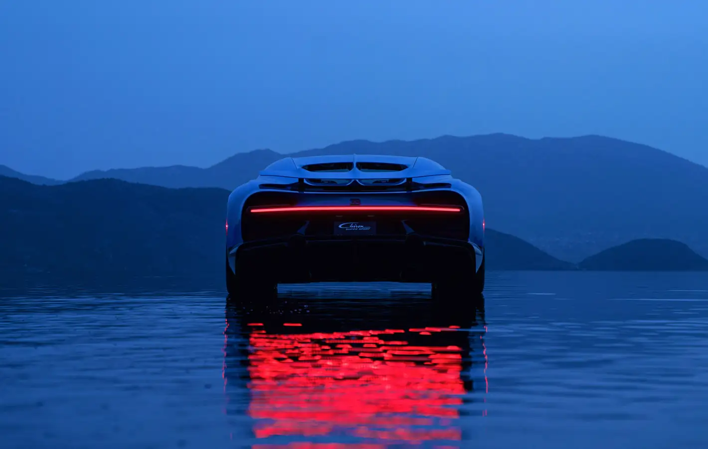 Bugatti Unveils Chiron Lultime rear view — desktop and phone wallpaper, free download