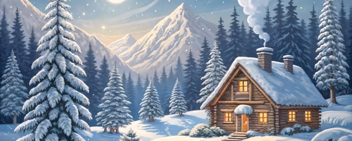 UltraWide 32:9 wallpapers (3840x1080): cabin, snow, winter, Moon