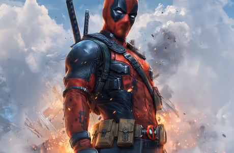 Обои фильмы: Marvel, Дэдпул, комикс, взрыв