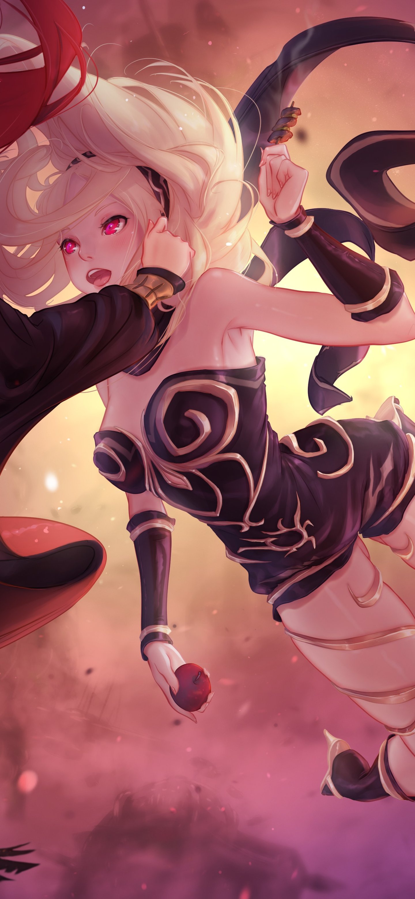 Crow and Kitten from Gravity Daze - Wallpapers for Samsung Galaxy S24/S24 Ultra/S25 Ultra/S25+/S26 Ultra in 1440x3120 resolution