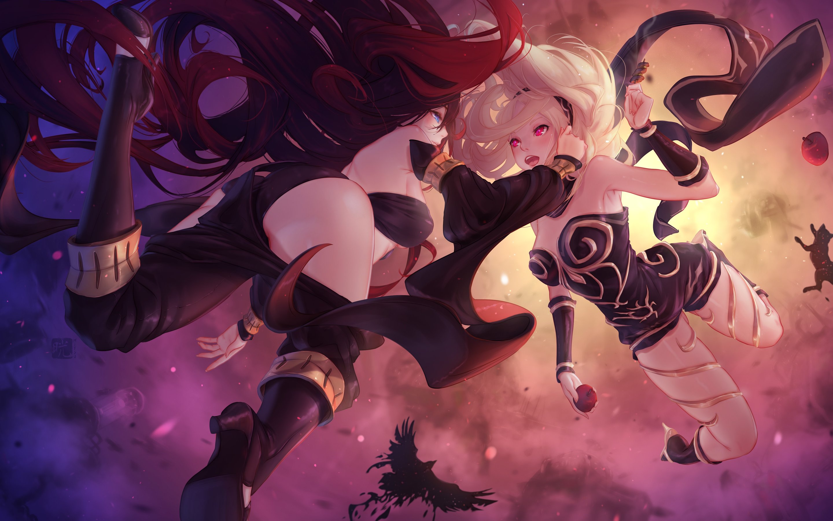 Crow and Kitten from Gravity Daze - Wallpapers for Apple MacBook 15″ in 2880x1800 resolution