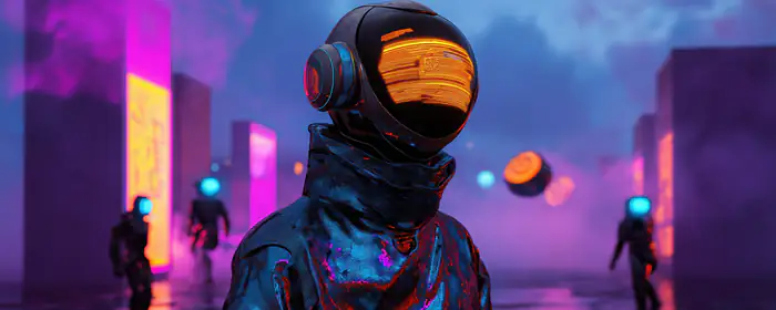 UltraWide 21:9 wallpapers (2560x1080): astronaut, helmet, neon, night
