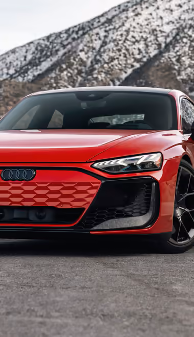 Cars wallpapers: Audi RS e-tron GT, electric vehicle, road, mountains