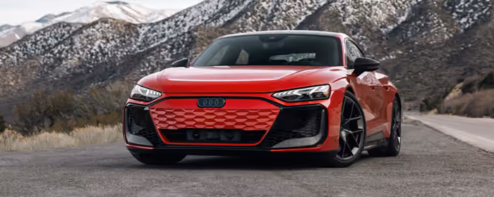UltraWide 21:9 wallpapers (2560x1080): Audi RS e-tron GT, electric vehicle, road, mountains