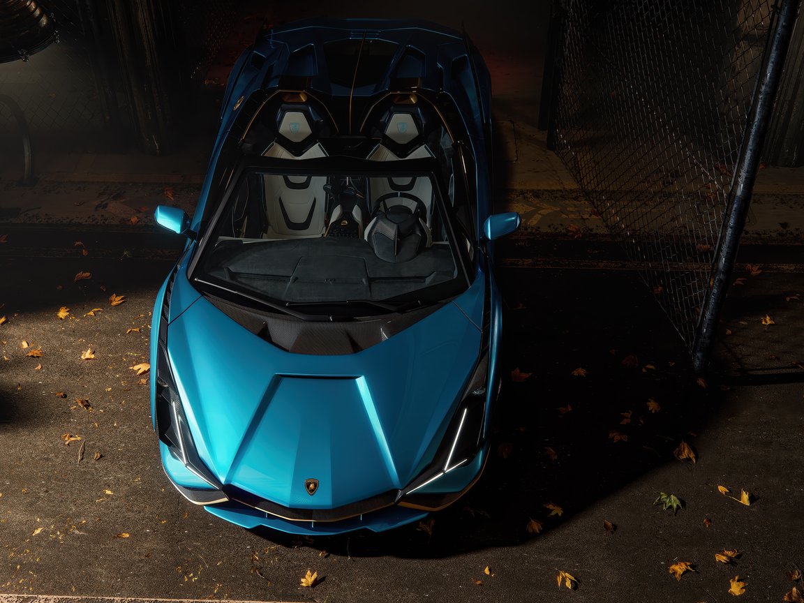 Lamborghini Sian Roadster Top Front - XGA+ wallpapers in 1152x864 resolution