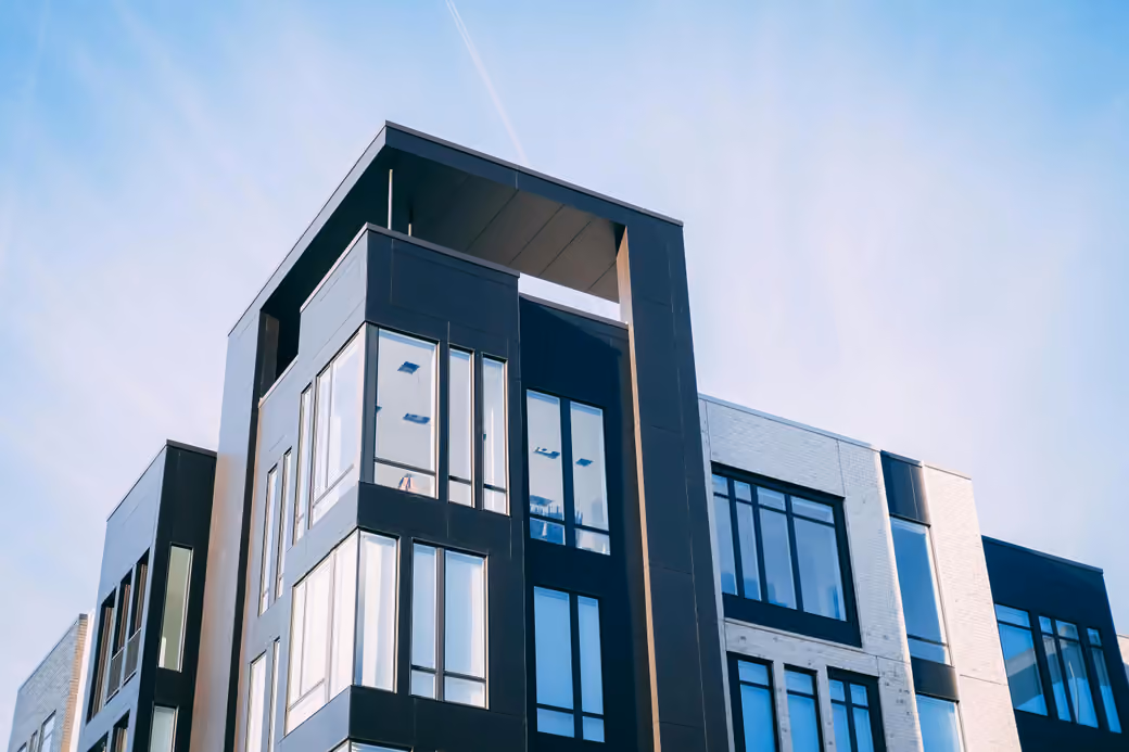 Modern facade with panoramic windows - Wallpapers for Samsung Galaxy Z Fold4/Z Fold5/Z Fold6 in 1812x2176 resolution