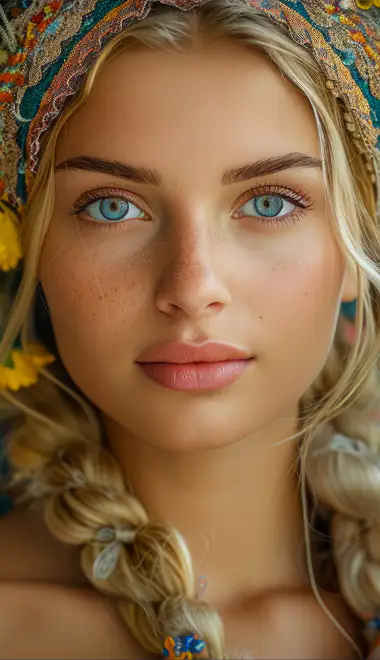 ribbon Wallpapers for Samsung, HTC, Sony (540x960): woman, girl, blonde, grey eyes