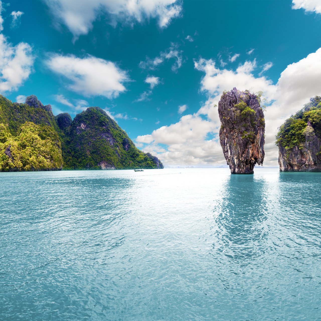 Tropical islands with turquoise waters - Wallpapers for Lenovo, Huawei in 1280x1280 resolution