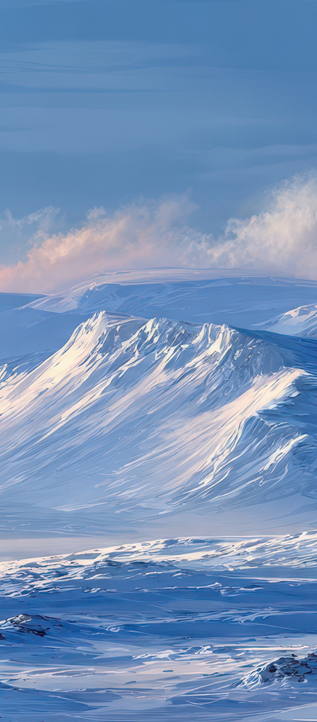 Snowy desert with hills - Wallpapers for TECNO/Infinix in 1080x2460 resolution