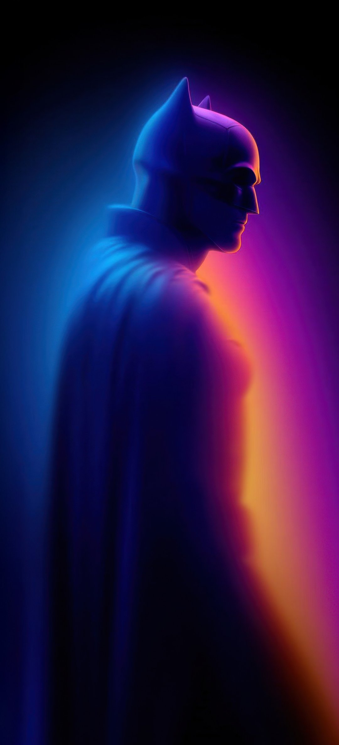 Batman with neon light - Wallpapers for Honor/Huawei in 1080x2376 resolution