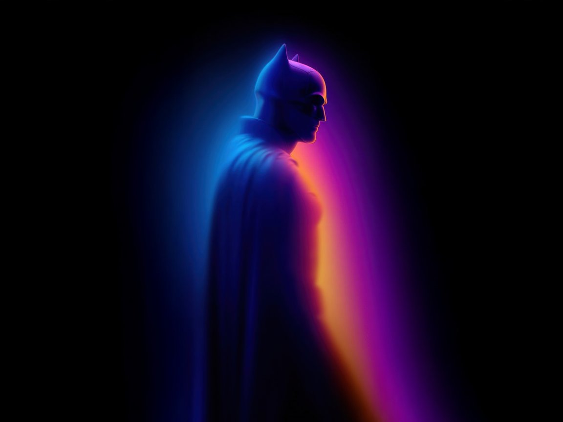 Batman with neon light - XGA+ wallpapers in 1152x864 resolution