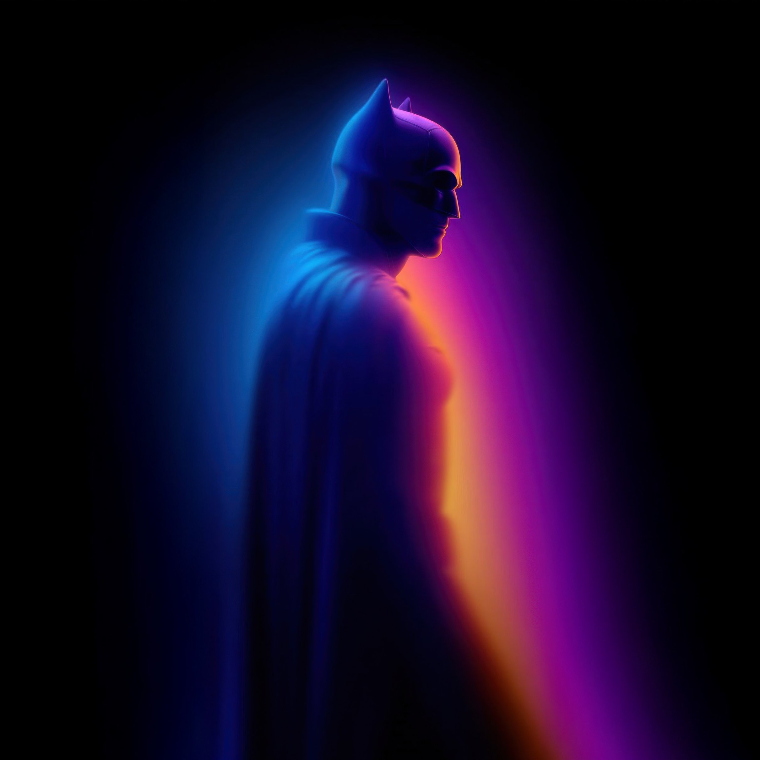 Batman with neon light - Wallpapers for iPad Pro 11″ 2024 in 2420x2420 resolution
