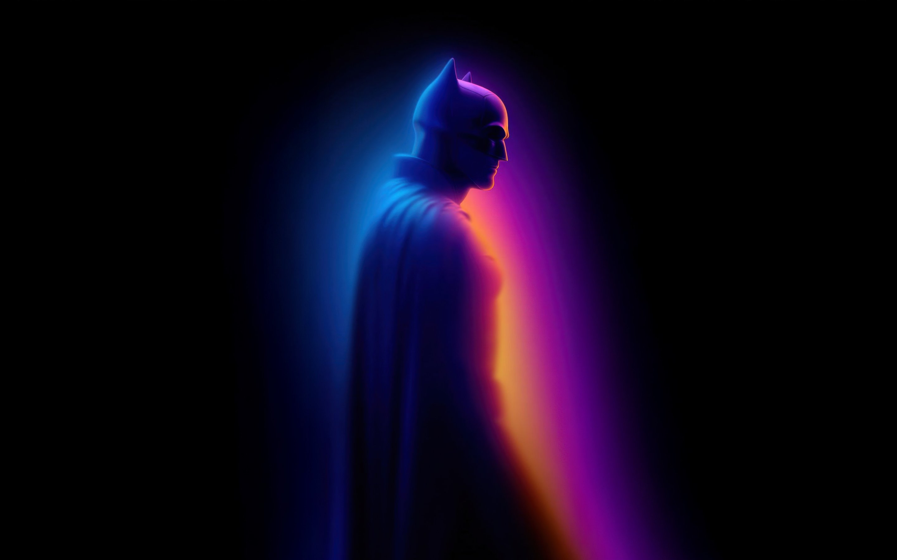 Batman with neon light - Wallpapers for Apple MacBook 15″ in 2880x1800 resolution