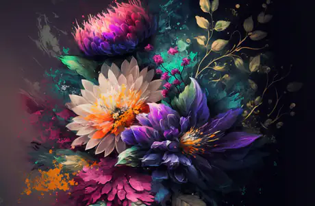 Nature wallpapers: flowers, bouquet, leaves, arrangement