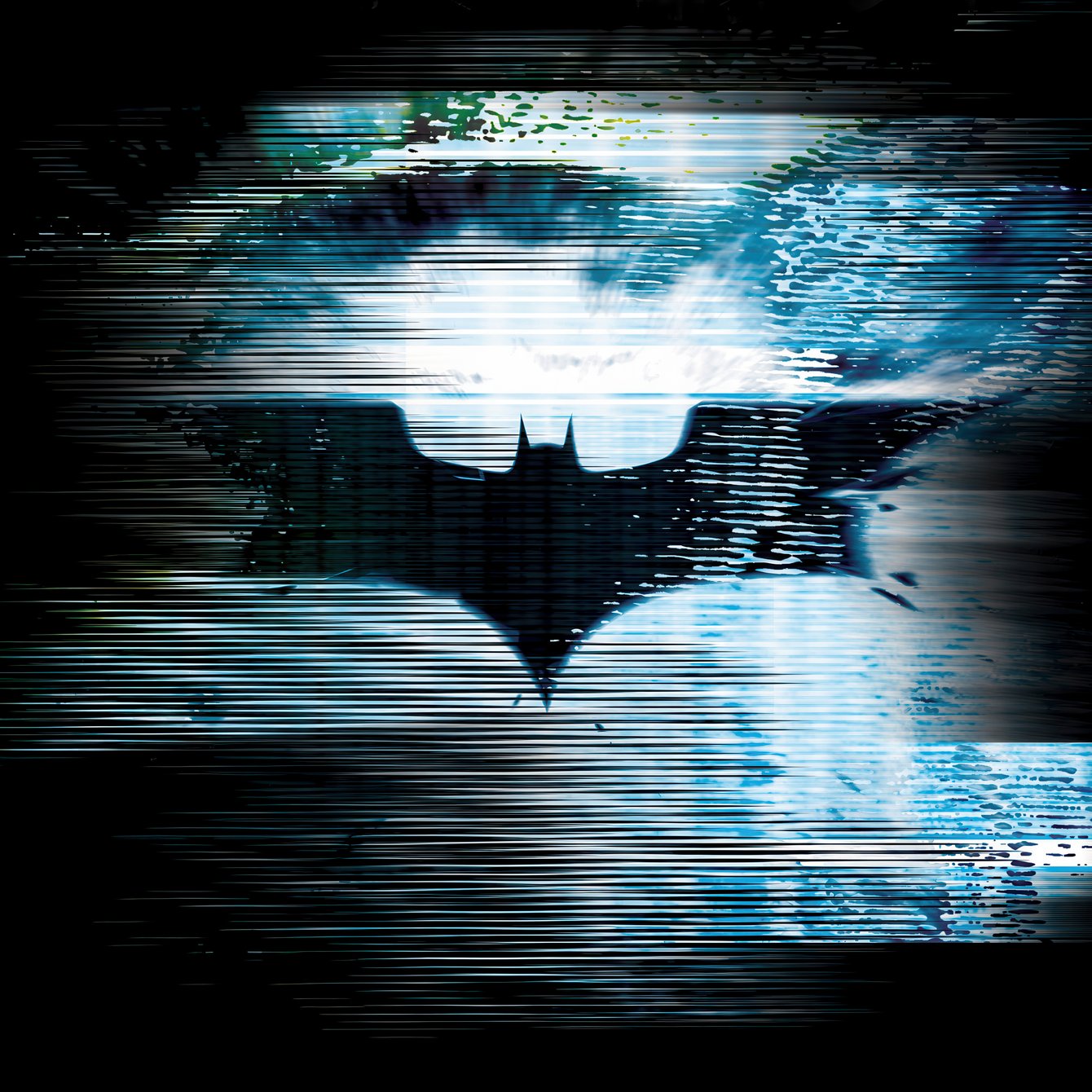 Glitch effect Batman logo - Wallpapers for Samsung Galaxy Tab in 1340x1340 resolution